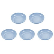 Moocorvic Dishwasher and Microwave Safe Dinner Plates, Blue Plastic, 5 Piece